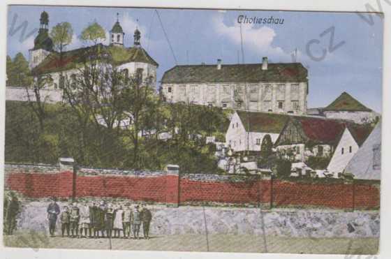  - Chotěšov (Chotieschau) - Plzeň - jih, částečný záběr města, kolorovaná