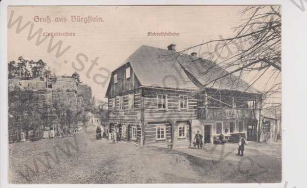  - Sloup (Bürgstein) - skalní hrad, hostinec