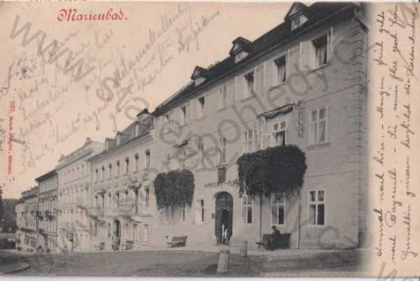  - Mariánské lázně - Marienbad (Cheb - Eger),  ulice, Goethe-Haus