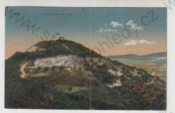  - Most (Brüx), Schlossberg, hrad, kolorovaná