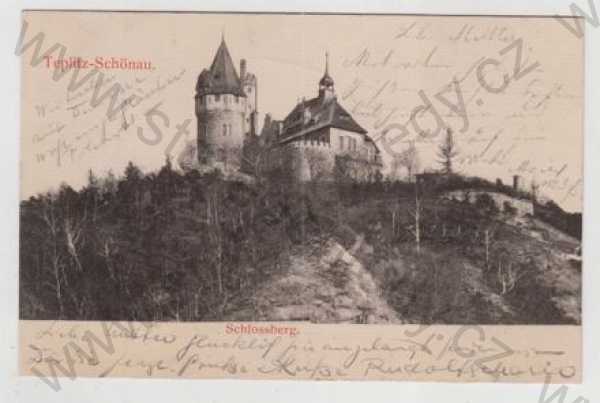  - Teplice (Teplitz), Doubravská hora (Schlossberg), zámek, DA