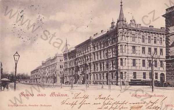  - Brno - Brünn, Schmerlingstrasse, domy, ulice, DA