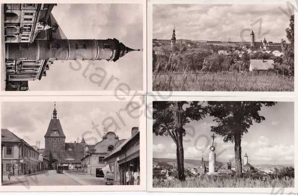  - 10x pohlednice: Domažlice, věž, náměstí, kostel