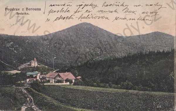  - Beroun, kolorovaná, brdatka, kopce, příroda