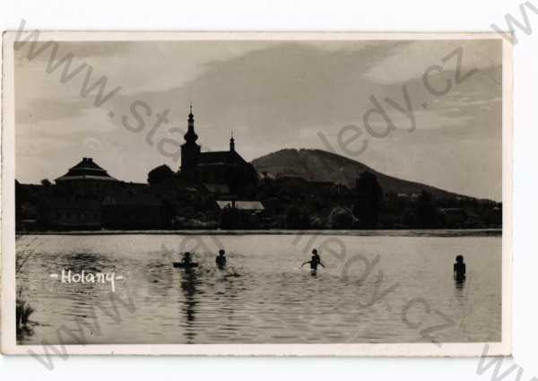  - Holany, Česká Lípa, částečný záběr města, skautské razítko