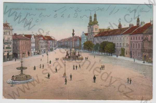  - Hradec Králové, náměstí, kolorovaná