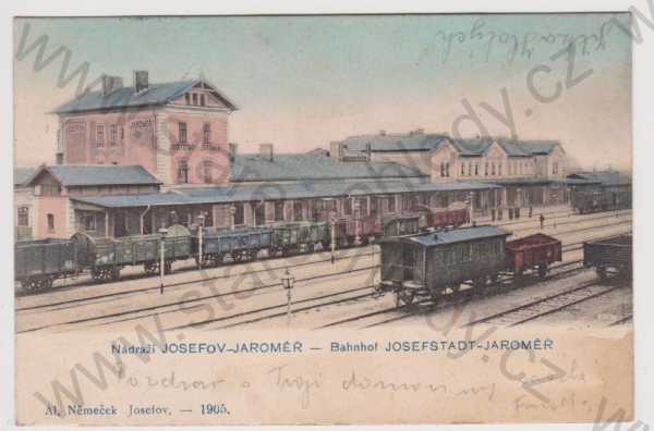  - Josefov - Jaroměř - nádraží, kolorovaná, DA