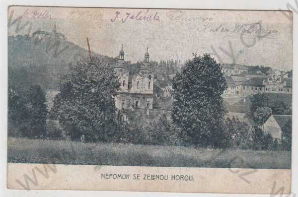  - Nepomuk (Plzeň - jih), kostel, část města, Zelená hora