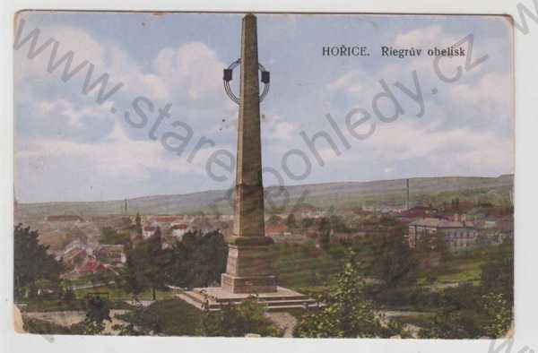  - Hořice (Jičín), Riegrův obelisk, kolorovaná