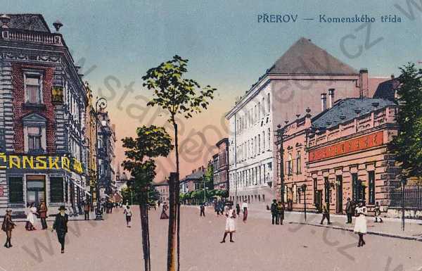  - Přerov Prerau, barevná, ulice Komenského