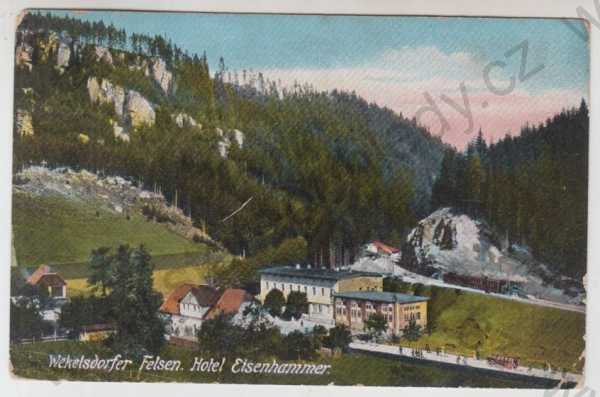  - Adršpašsko - teplické skály (Wekelsdorfer Felsen) - Náchod, Hotel Eisenhammer, kolorovaná
