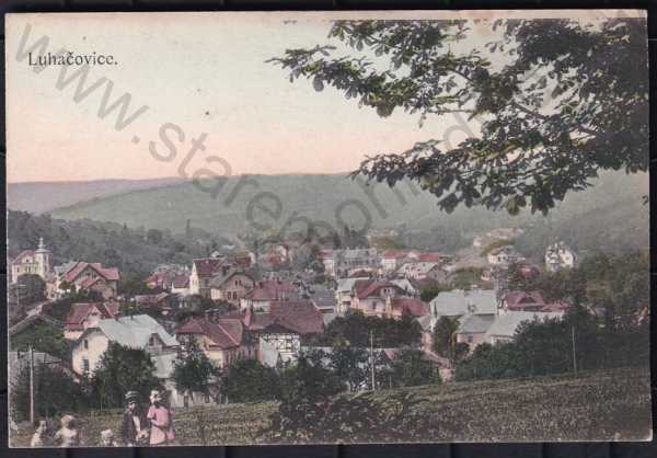  - Luhačovice (Zlín), barevná, částečný záběr města, není pohled