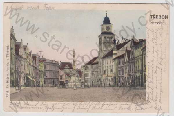  - Třeboň (Jindřichův Hradec), náměstí, kolorovaná, DA