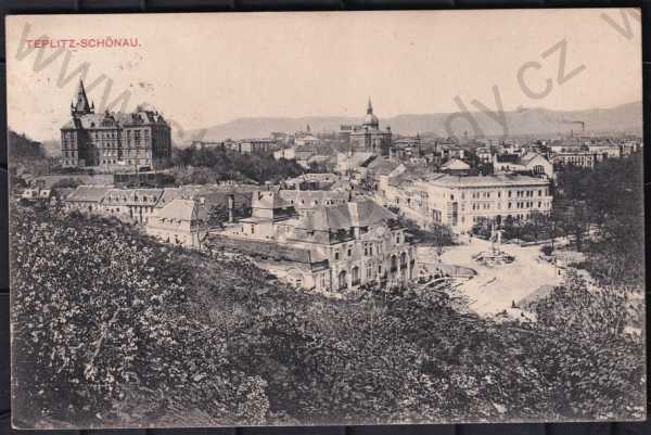  - Teplice (Teplitz), částečný záběr města, pohled na město z výšky