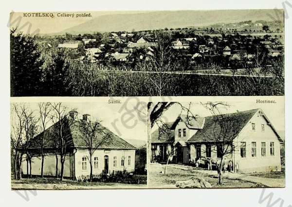  - Kotelsko - celkový pohled, škola, hostinec