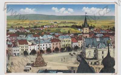  - Uničov (Mähr. Neustadt) - Olomouc, náměstí, částečný záběr města, kolorovaná