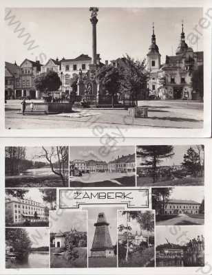  - 2x Žamberk Ústí nad Orlicí náměstí, kaple, více záběrů