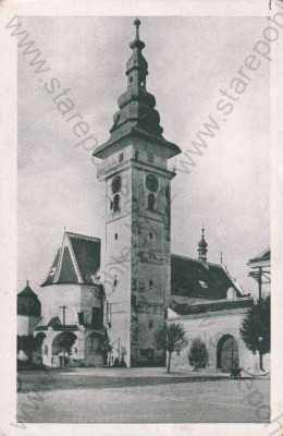  - Moravské Budějovice Třebíč Trebitsch, kostel náměstí, Fototypia-Vyškov