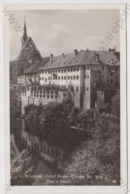  - Český Krumlov - hotel Růže, chám sv. Víta, foto Seidel