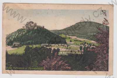  - Tolštejn (Tollenstein) - Děčín, hrad, zřícenina, Jedlová, kolorovaná