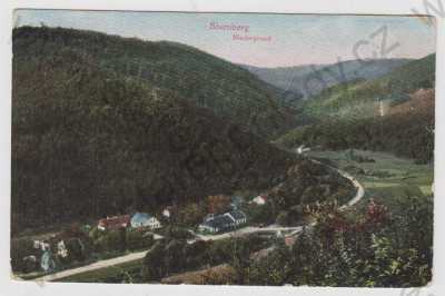  - Šternberg (Sternberg) - Olomouc, částečný záběr města, kolorovaná