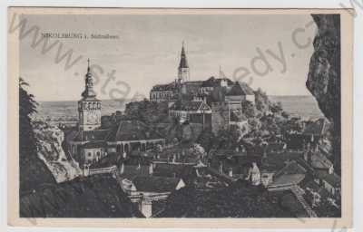  - Mikulov (Nikolsburg), zámek, částečný záběr města