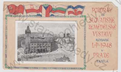  - Praha 1, Staroměstské náměstí, Slovanská zemědělská výstava, vlajka