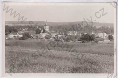  - Černovice (Pelhřimov), celkový pohled, kostel, Grafo Čuda Holice