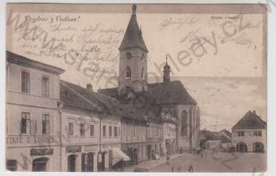  - Vodňany (Strakonice), náměstí, kostel, DA