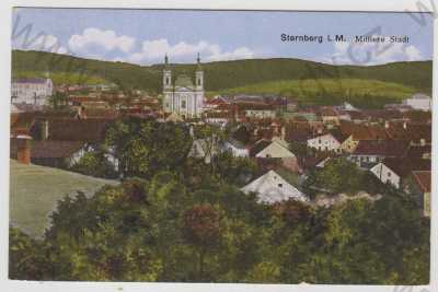 - Moravský Šternberk (Sternberg i. M.), celkový pohled, kolorovaná