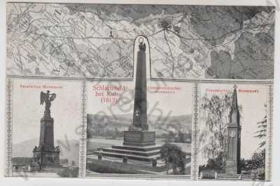  - Chlumec (Kulm) - Ústí nad Labem, více záběrů, Russisches Monnument, Oesterreisches monument, Preussisches monument, mapa