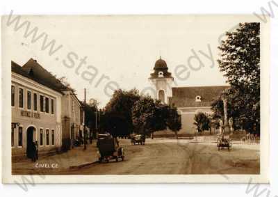  - Čimelice, Písek, částečný záběr města, automobil, foto Plas