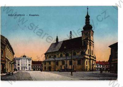  - Holešov, Kroměříž, náměstí, kostel