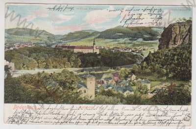  - Děčín (Bodenbach), Červený vrch (Rothberg), zámek, kolorovaná, DA