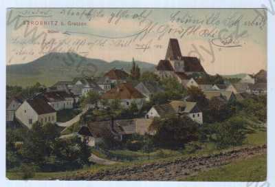  - Horní Stropnice (Strobnitz), České Budějovice, barevná, celkový pohled, kostel, foto J.Seidel