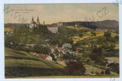  - Vranov (Wranau), Brno-venkov, barevná, celkový pohled, kostel