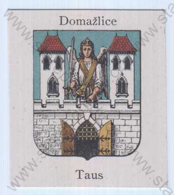  - Domažlice (Taus), zálepka, erb města, barevná