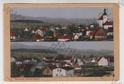  - Vernéřovice (Wernersdorf) - Náchod, více záběrů, celkový pohled, kolorovaná