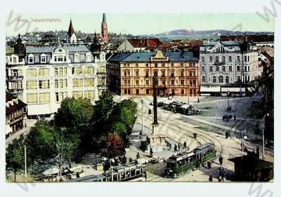  - Rakousko - Graz - Jakominiplatz, kolorovaná, TRAMVAJ