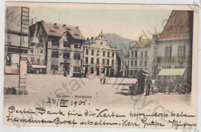  - Česká Kamenice (Kamnitz) - Děčín, náměstí, kolorovaná, DA