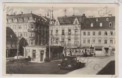  - Jablonec nad Nisou, část města, automobil, tramvaj, obchod, reklama, cukrárna