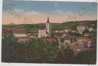  - Žitenice (Schüttenitz) - Litoměřice, celkový pohled, kolorovaná