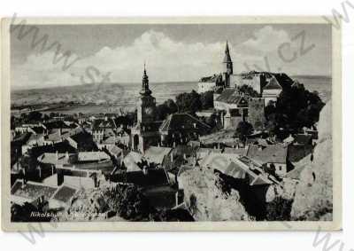  - Mikulov, Břeclav, částečný záběr města, zámek, foto Eppich