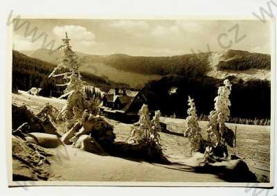  - Krkonoše - Neue Erlebachbaude - Erlebachova bouda, foto Karl Streer, zimní motiv