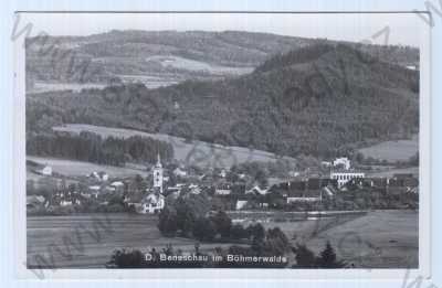  - Benešov nad Černou (D. Beneschau), Český Krumlov, celkový pohled, kostel, foto J.Seidel