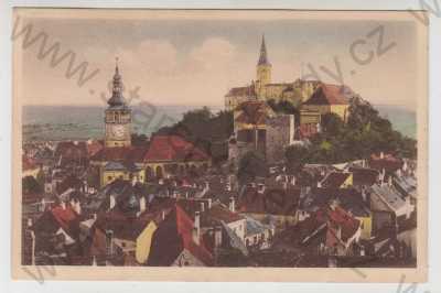  - Mikulov (Břeclav), zámek, část města, kolorovaná