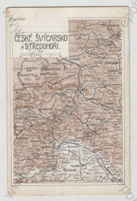  - České Švýcarsko (Děčín), Středohoří, mapa, DA