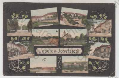  - Josefov (Josefstadt) - Náchod, více záběrů, koláž, kolorovaná