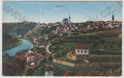  - Znojmo (Znaim), celkový pohled, kolorovaná