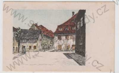  - Cheb (Eger), B. Lark, Vohburgggasse, kolorovaná